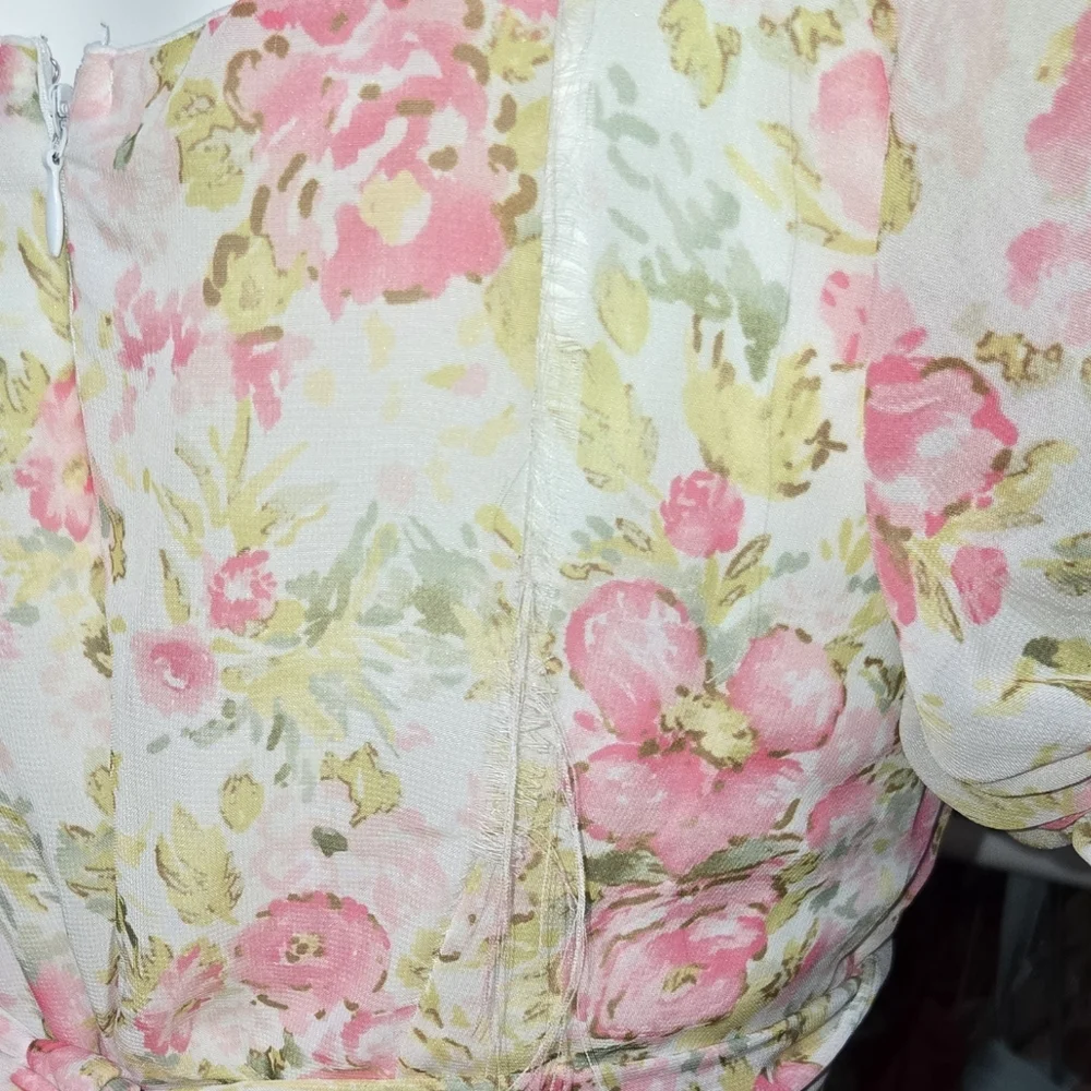 Floral Ruffle Dress (Ripped In Back) - Picture 3 of 3